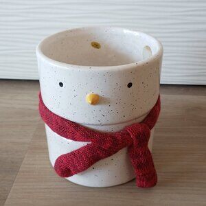 Christmas theme snowman ceramic Plant pot flower planter